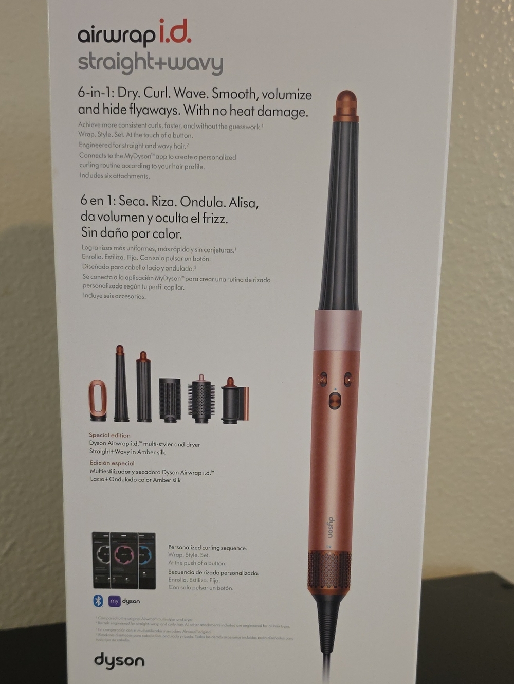 Dyson Airwrap i.d. Straight + Wavy in Amber Silk (Rose Gold)
